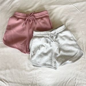 Comfy Cotton Shorts Pink&Gray